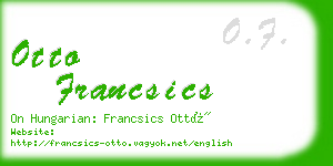otto francsics business card